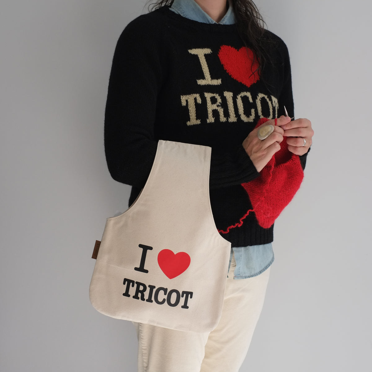 Sac de projet I ♥ Tricot