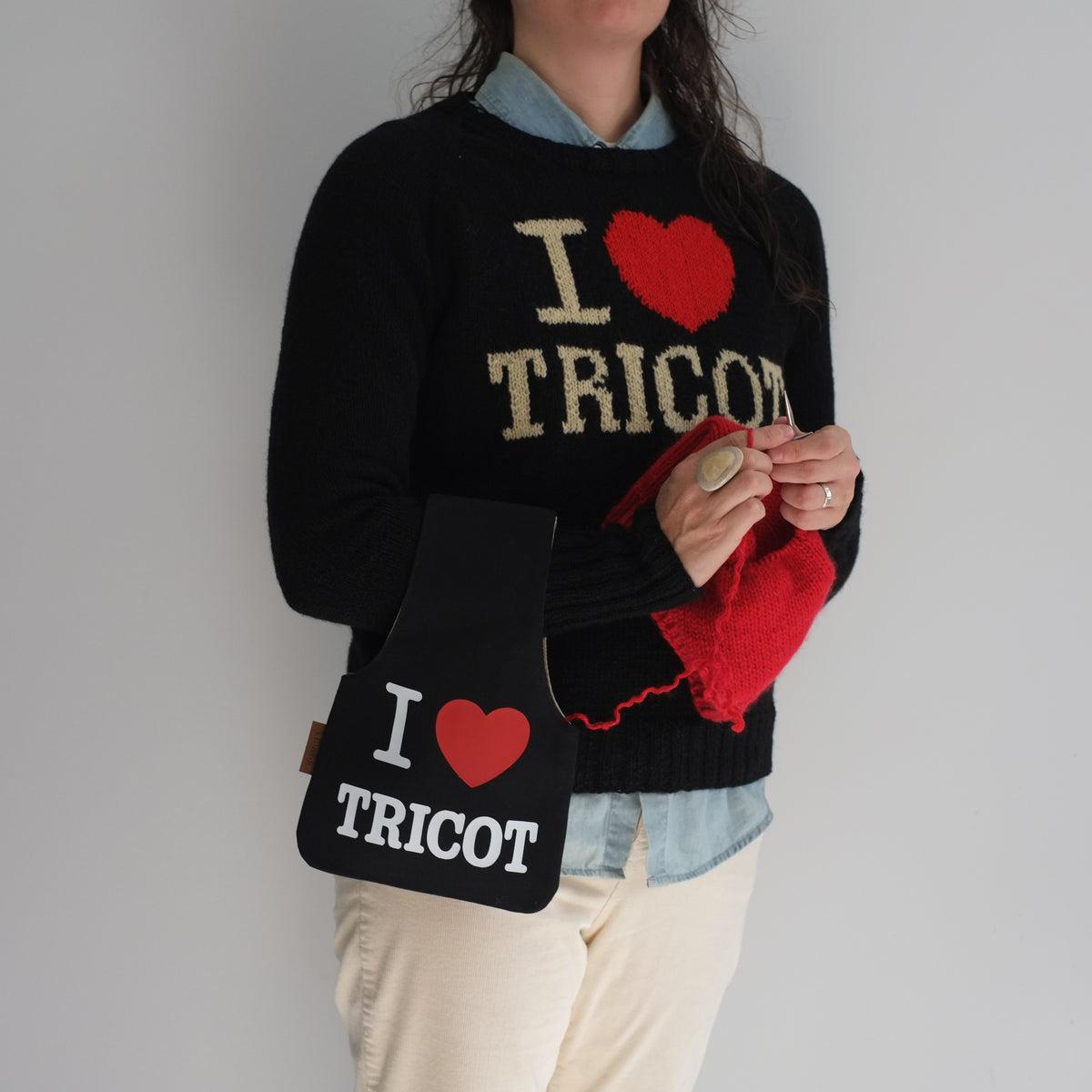 Sac de projet I ♥ Tricot