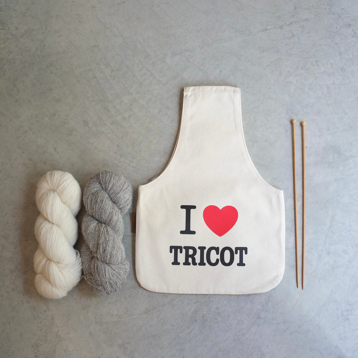 Sac de projet I ♥ Tricot
