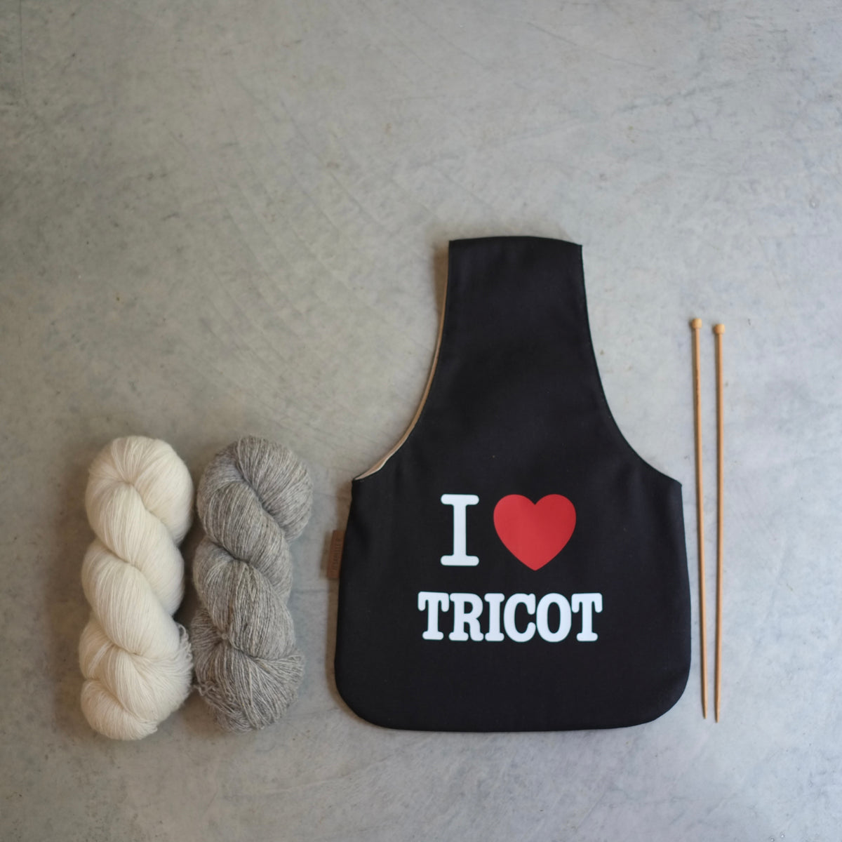 Sac de projet I ♥ Tricot