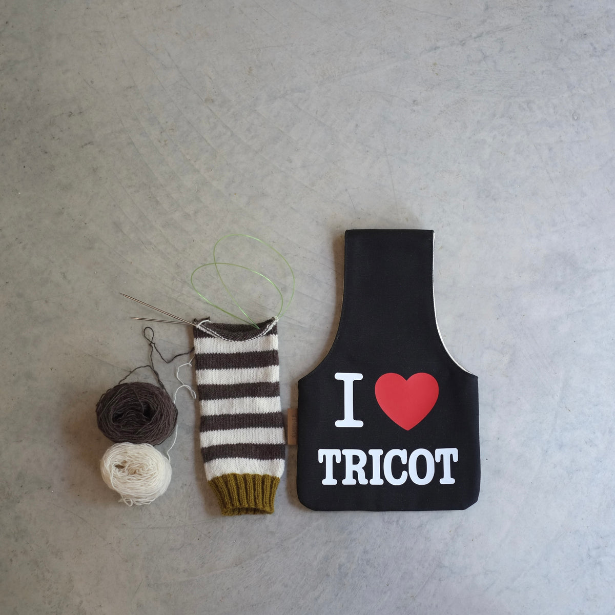 Sac de projet I ♥ Tricot